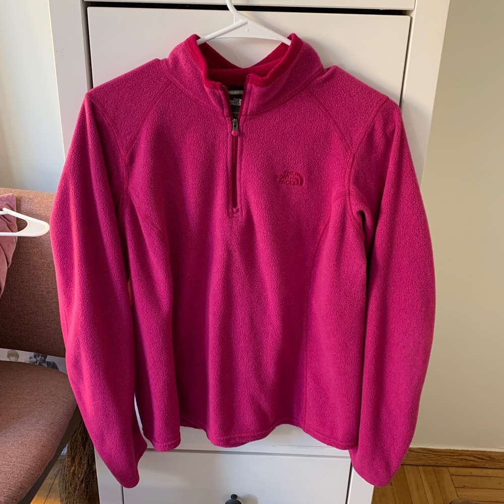 The North Face hot pink Glacier 1/4 Zip Fleece M